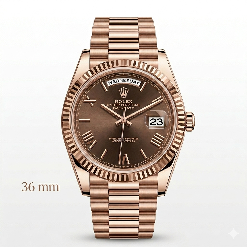 Day Date Chocolate 36 mm