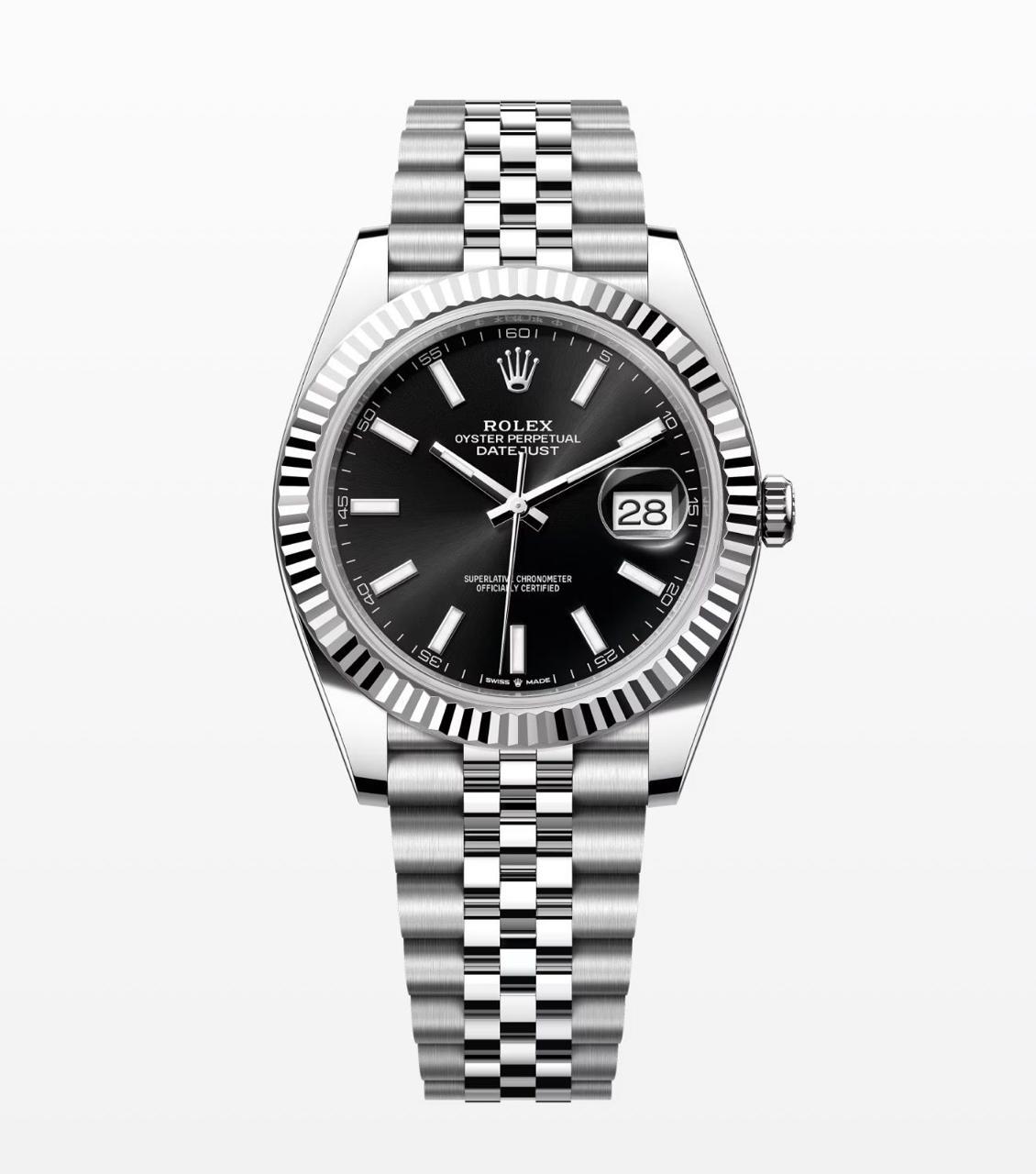 Datejust Silver Black Dial 41 mm