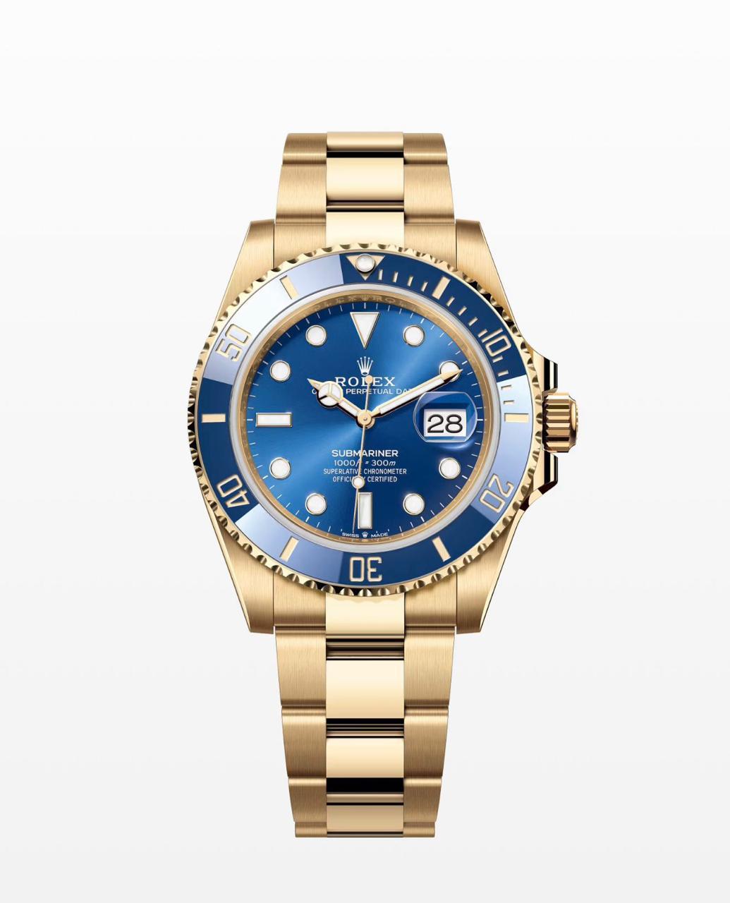 Submariner Yellow Gold Blue Bezel 40 mm