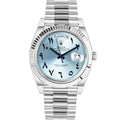 Day Date Silver Arabic Blue Dial 40 mm